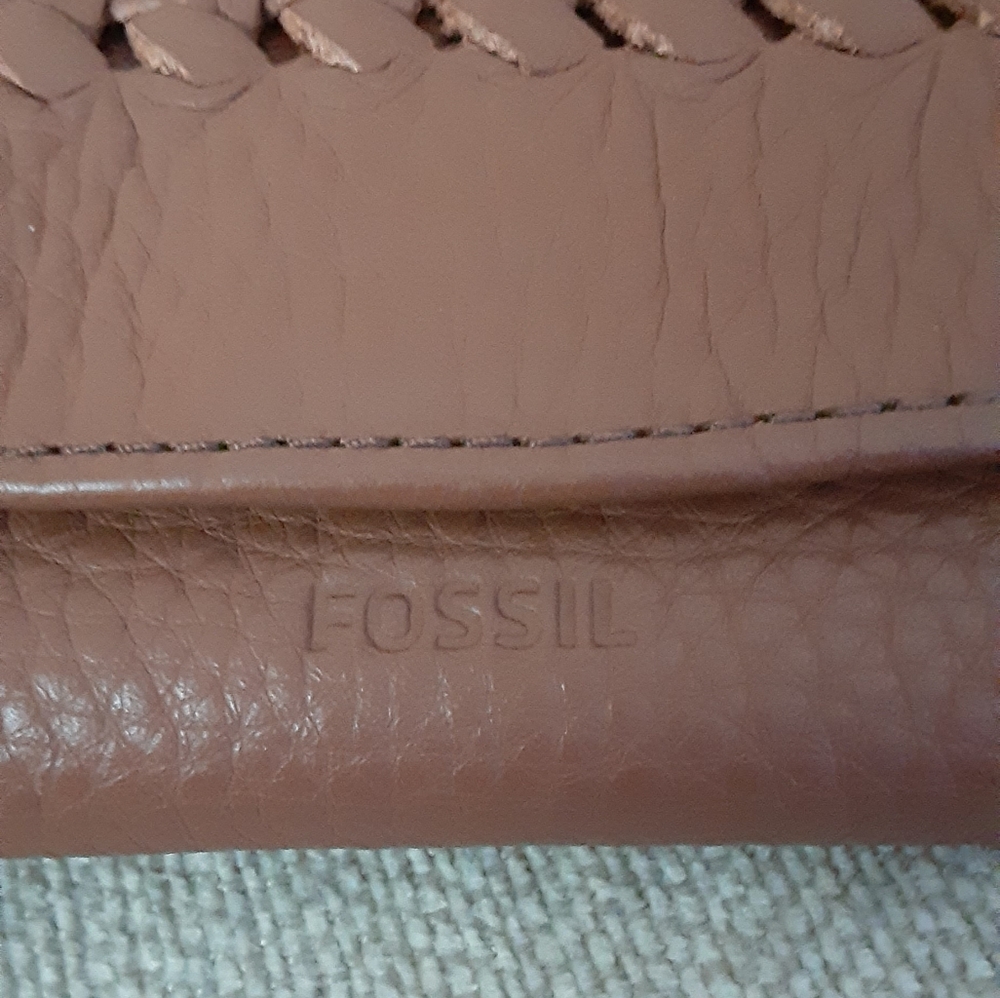 Fossil Elegant Brown Leather Crossbody Bag ,wallet - Picture 11 of 16